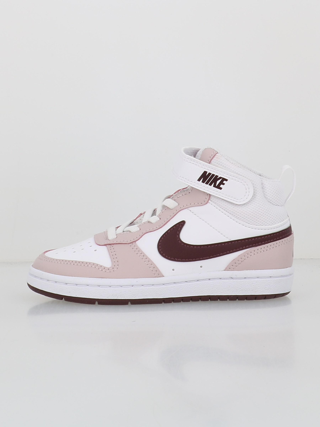 Baskets montantes court borough blanc rose enfant - Nike