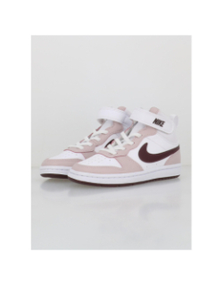 Baskets montantes court borough blanc rose enfant - Nike