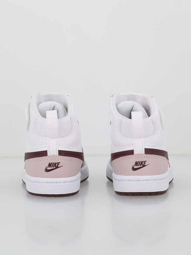 Baskets montantes court borough blanc rose enfant - Nike