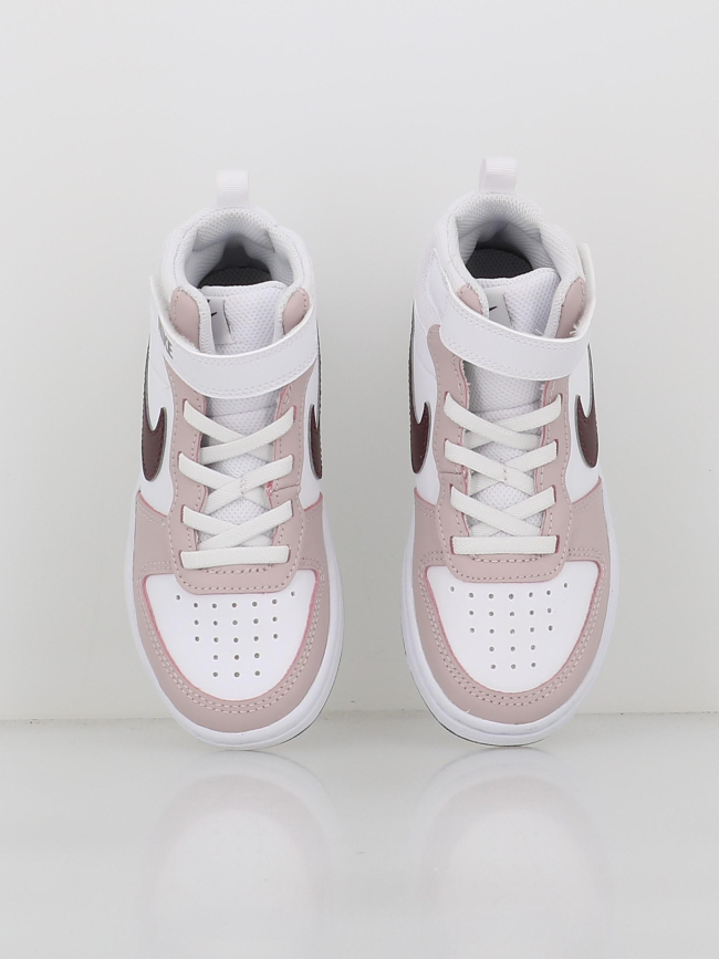 Baskets montantes court borough blanc rose enfant - Nike