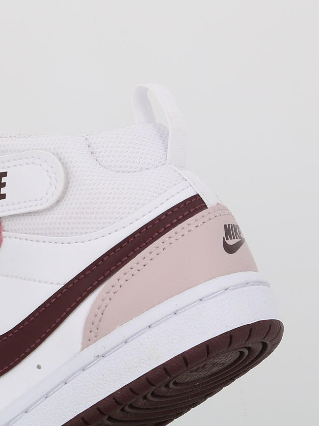 Baskets montantes court borough blanc rose enfant - Nike