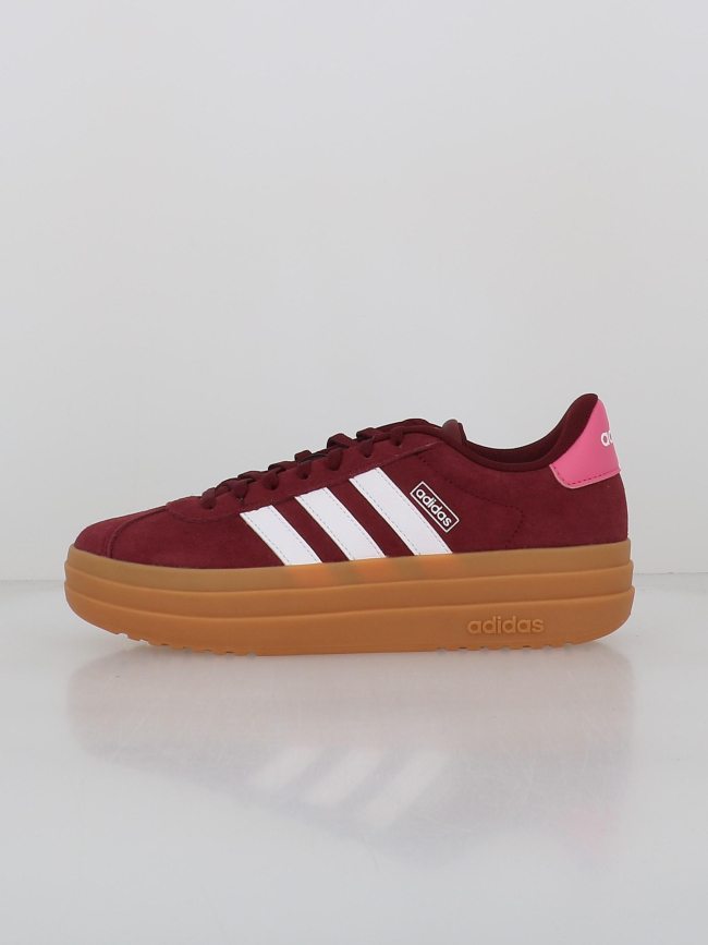 Baskets a plateforme vl court bold bordeaux femme Adidas wimod