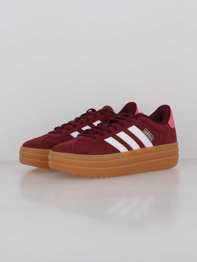 Baskets a plateforme vl court bold bordeaux femme Adidas wimod