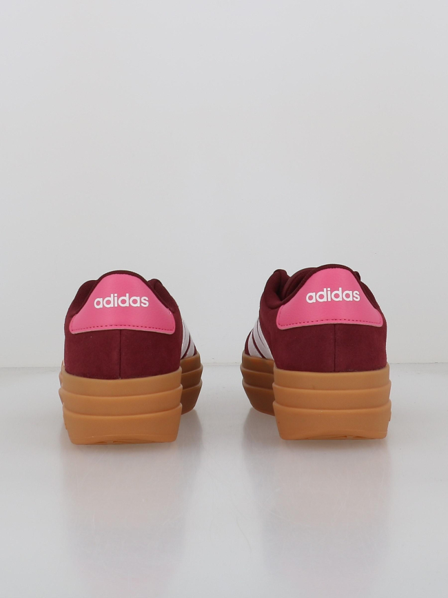 Baskets a plateforme vl court bold bordeaux femme Adidas wimod