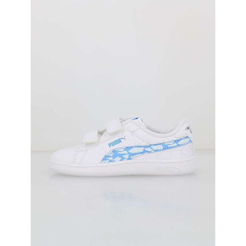 Baskets à scratch smash 3 monster blanc bleu enfant - Puma