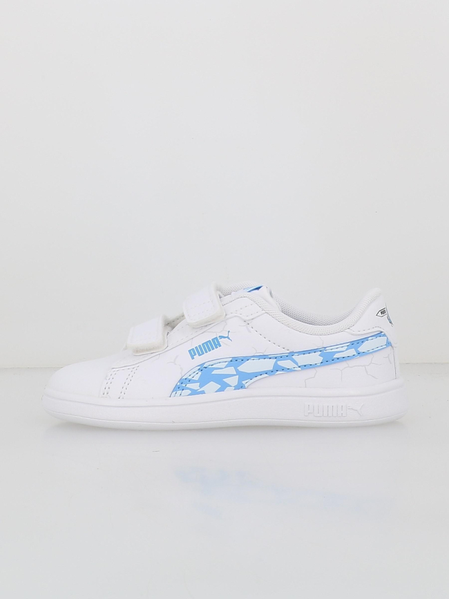 Baskets à scratch smash 3 monster blanc bleu enfant - Puma