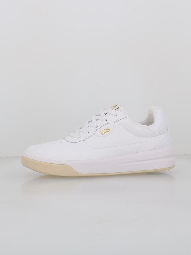 Baskets en cuir extra blanc femme - Tbs