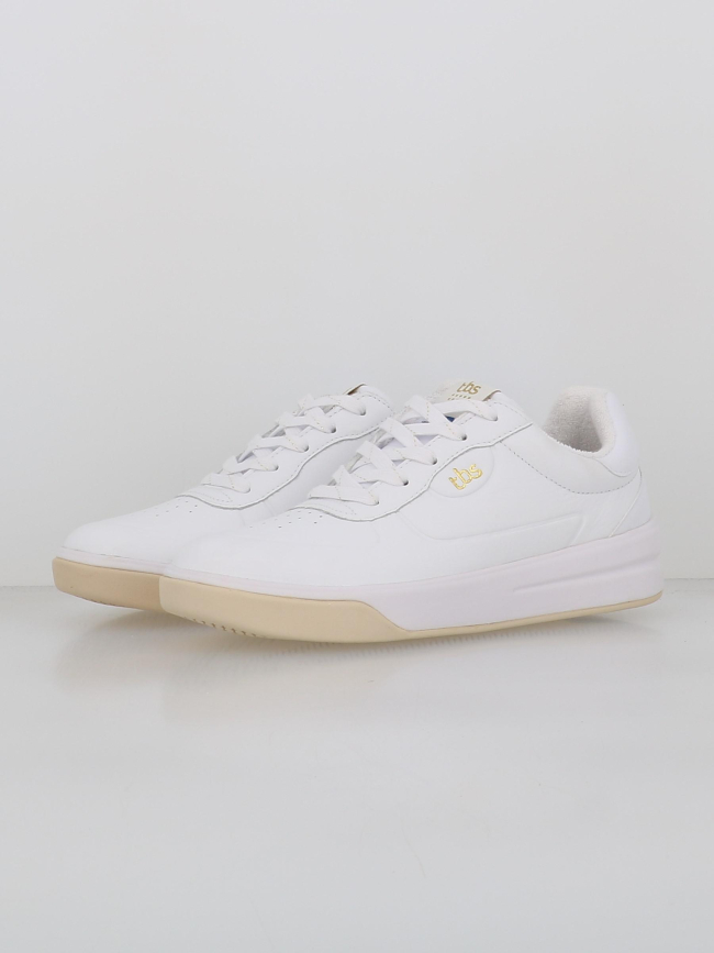 Baskets en cuir extra blanc femme - Tbs