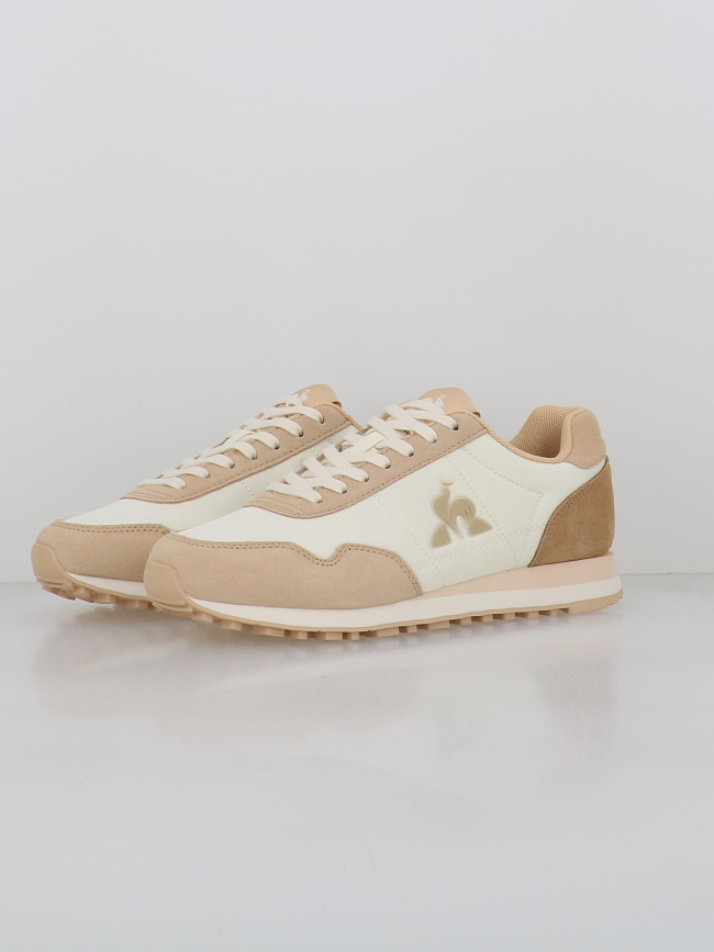 Baskets astra 2 optical beige blanc femme - Le Coq Sportif