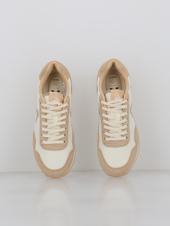 Baskets astra 2 optical beige blanc femme - Le Coq Sportif