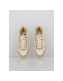 Baskets astra 2 optical beige blanc femme - Le Coq Sportif