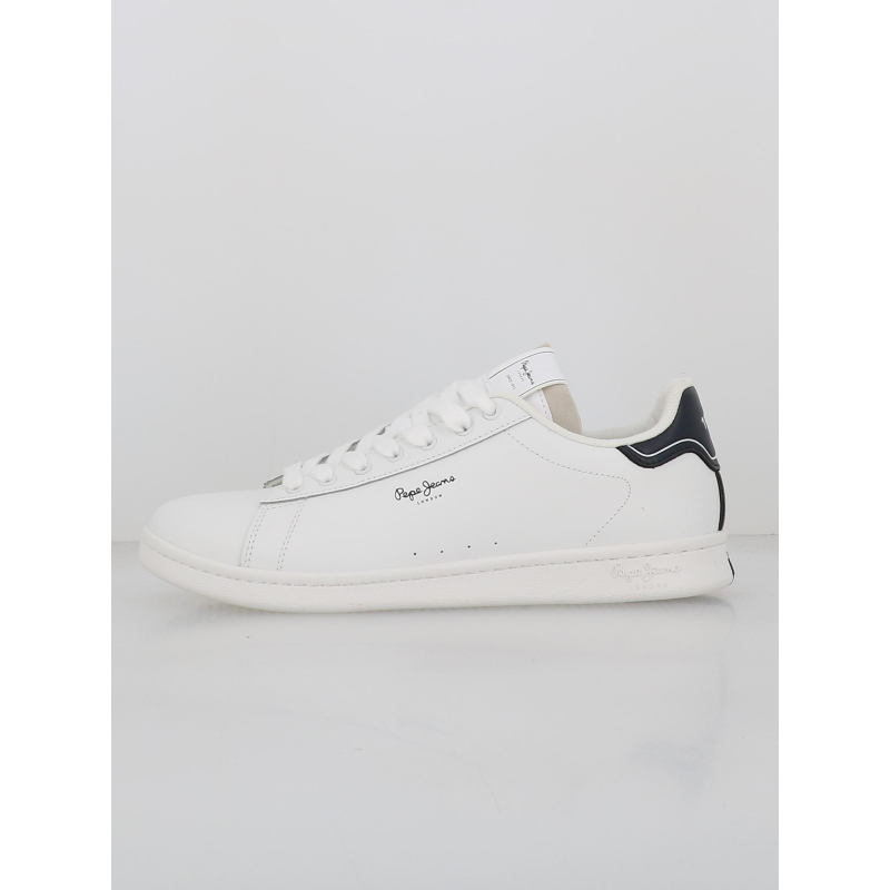 Baskets player basic en cuir blanc homme - Pepe Jeans