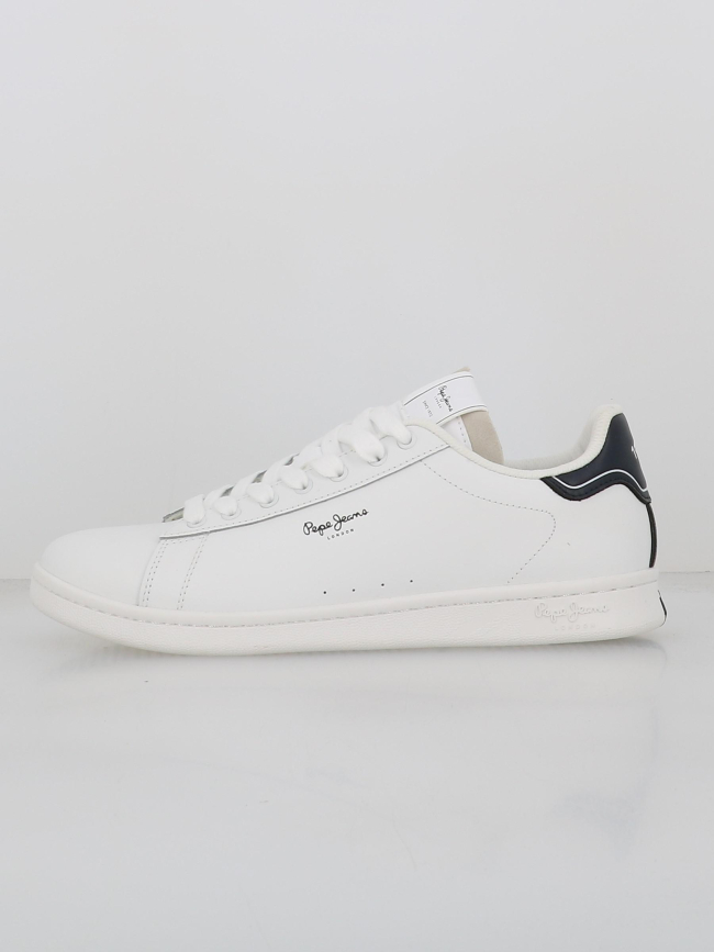 Baskets player basic en cuir blanc homme - Pepe Jeans