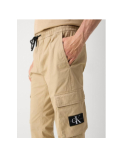 Pantalon cargo skinny whashed beige homme - Calvin Klein Jeans