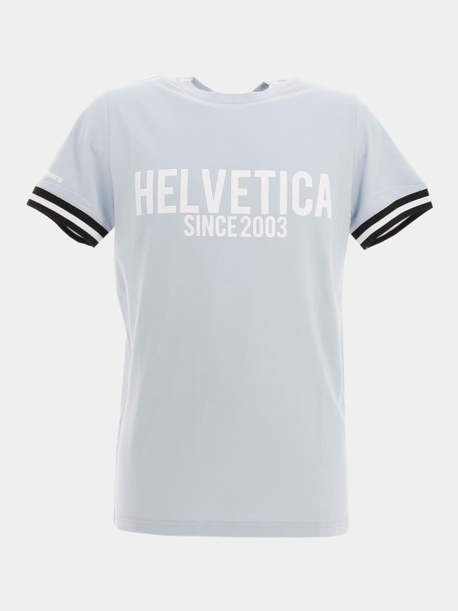 T-shirt manche courte malcom bleu homme - Helvetica