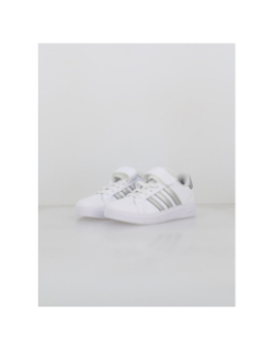 Baskets à scratch grand court 2.0 el blanc argent enfant - Adidas