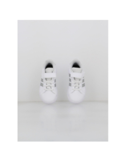 Baskets à scratch grand court 2.0 el blanc argent enfant - Adidas