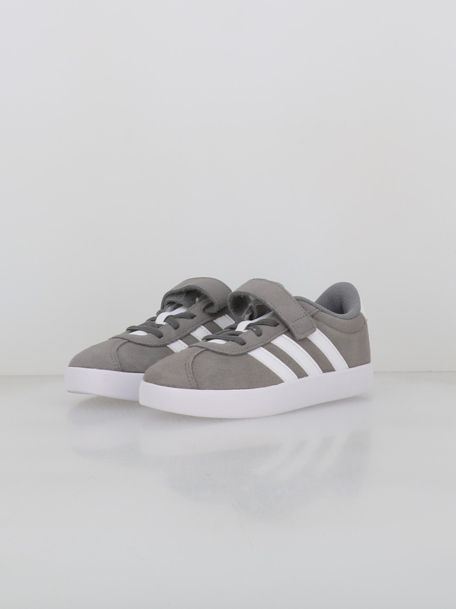 Baskets à scratch vl court 3.0 el gris enfant - Adidas