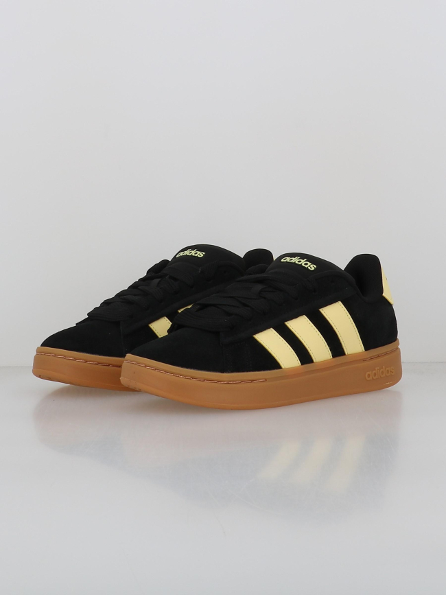 Baskets grand court alpha noir jaune femme - Adidas