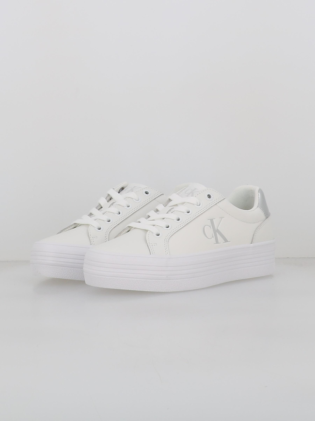 Baskets compensées bold vulc blanc argent femme - Calvin Klein Jeans