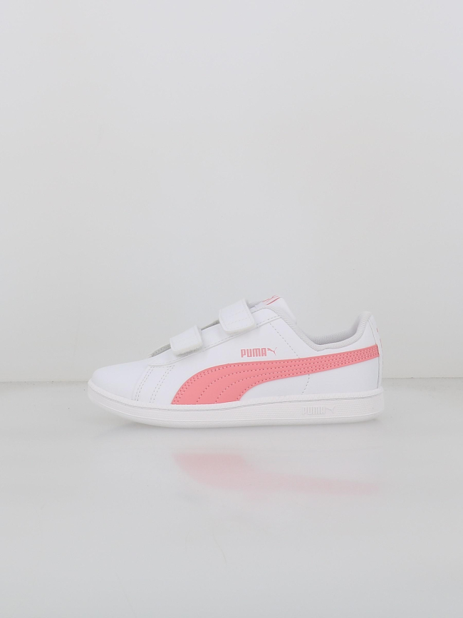 Baskets à scratch up blanc rose fille - Puma