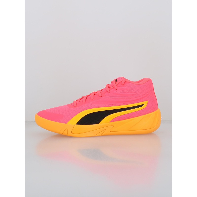 Chaussures de basketball court pro rose orange Puma wimod