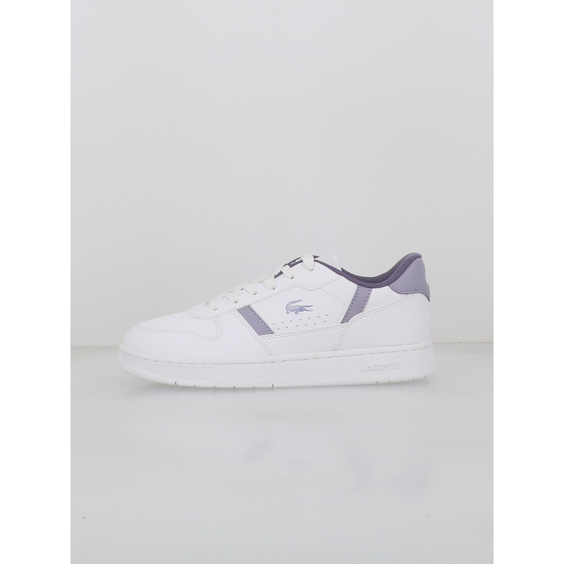 Baskets t-clip set blanc violet enfant - Lacoste