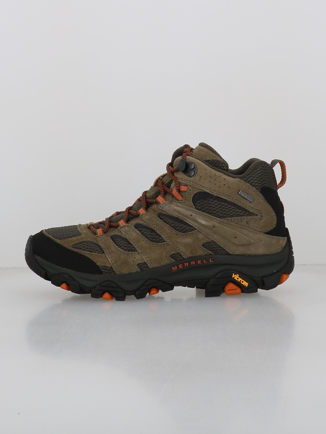 Chaussures de randonnée moab 3 mid gtx kaki homme - Merrell