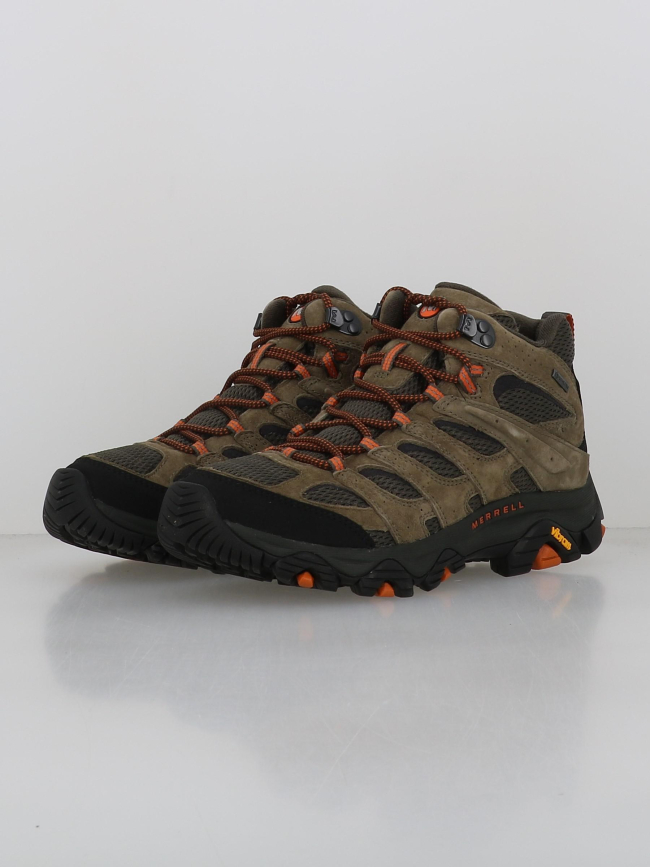 Chaussures de randonnée moab 3 mid gtx kaki homme - Merrell