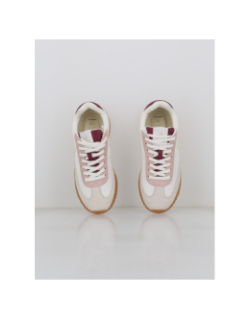 Baskets bi-matière veloce blanc rose femme - Le Coq Sportif