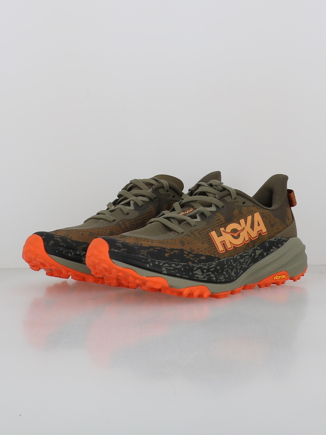 Chaussures de trail speedgoat 6 kaki homme  Hoka