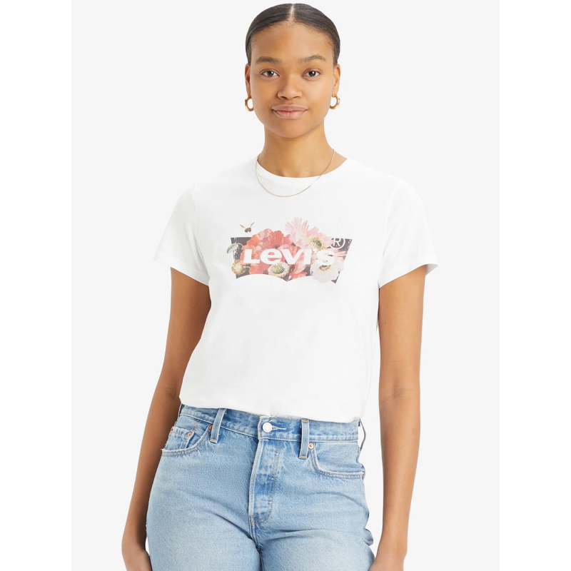 T-shirt the perfect tee floral blanc femme - Levi's