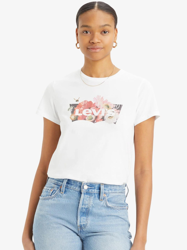 T shirt the perfect tee floral blanc femme Levi s wimod