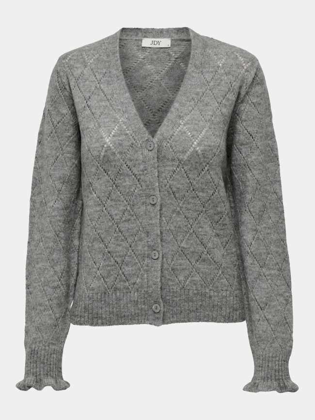 Gilet cardigan letty gris femme - Jacqueline De Yong