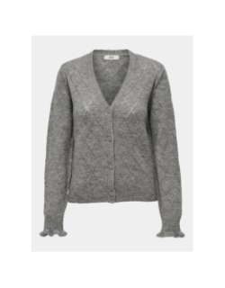 Gilet cardigan letty gris femme - Jacqueline De Yong