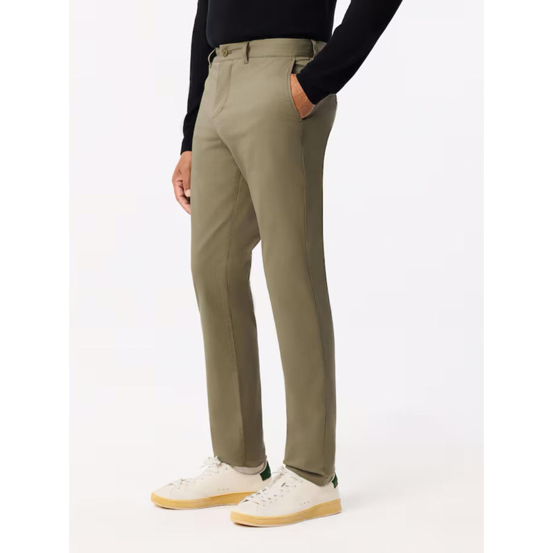 Pantalon chino slim fit kaki homme - Lacoste