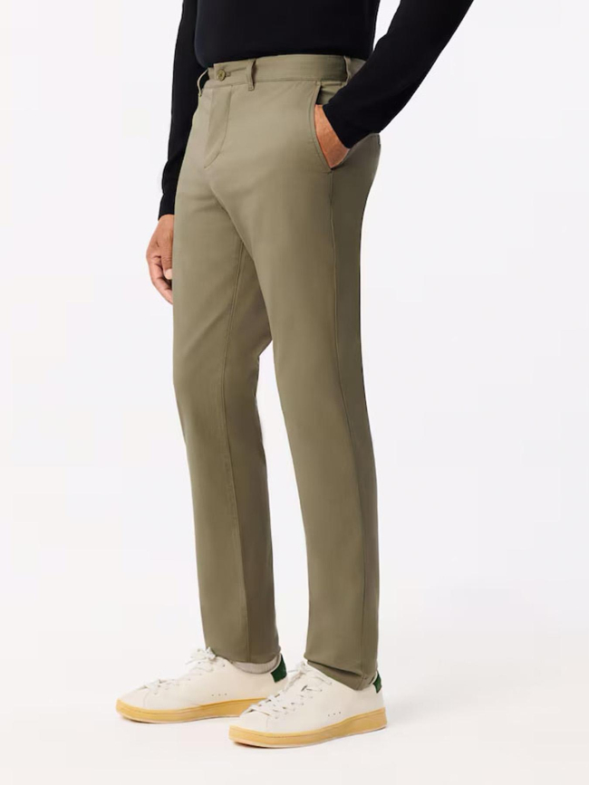 Pantalon chino slim fit kaki homme - Lacoste