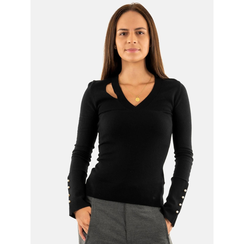 Pull en laine et cachemire noir femme - Salsa