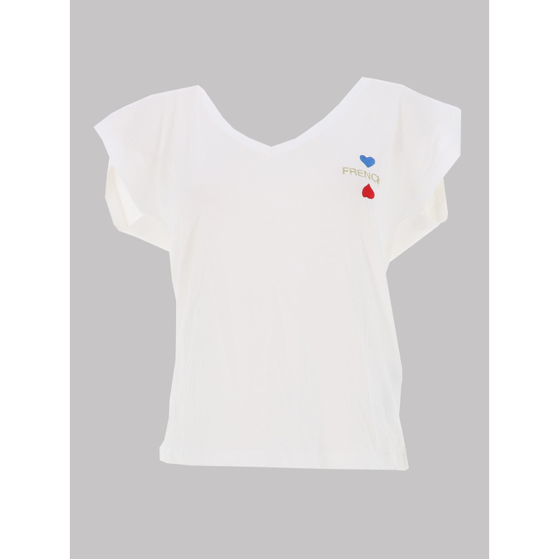 T-shirt french coeur susi life blanc femme - Only