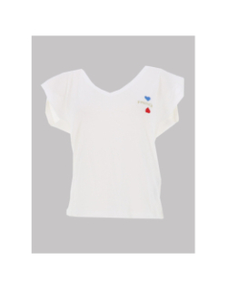 T-shirt french coeur susi life blanc femme - Only