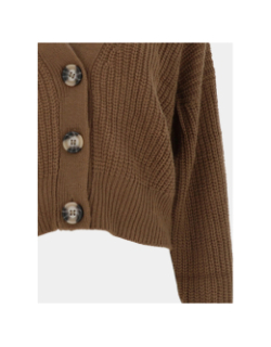 Gilet cardigan crop justy marron femme - Jacqueline De Yong