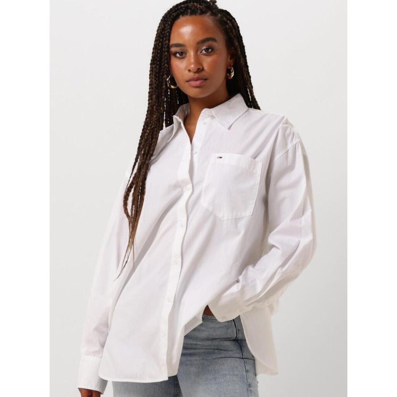 Chemise relax oversize blanc femme Tommy Jeans wimod