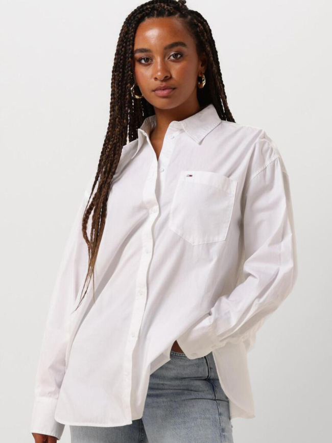 Chemise relax oversize blanc femme Tommy Jeans wimod