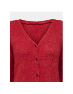 Gilet cardigan reversible sipa rouge femme - Only