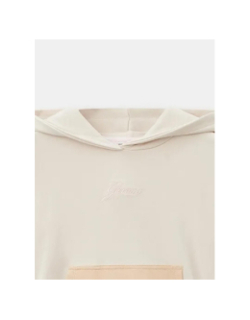 Sweat à capuche colorblock active rose beige fille - Guess