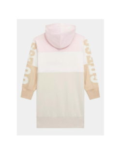 Robe sweat colorblock rose beige fille - Guess