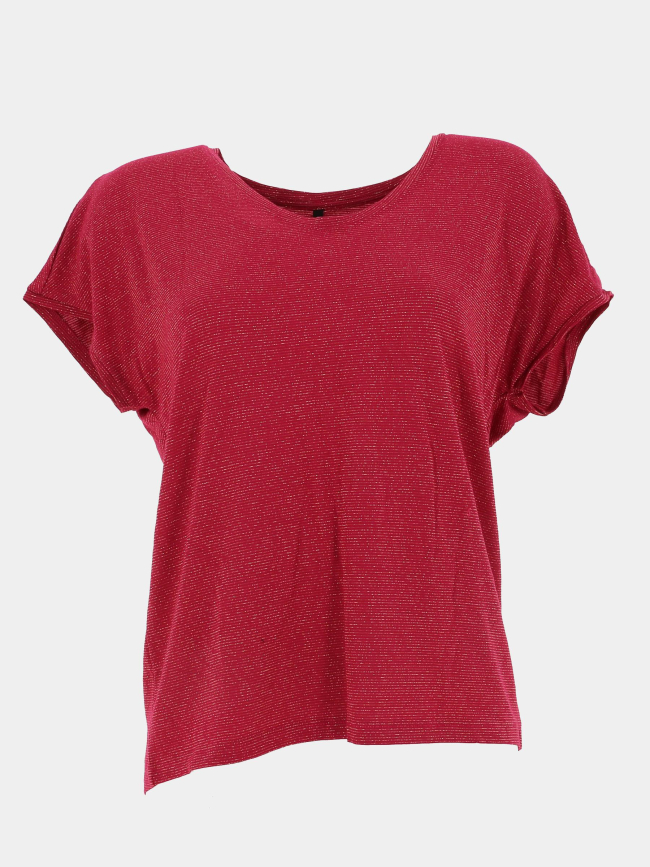 T-shirt rayé pailleté harrie rose femme - Only