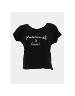 T-shirt col v winnie life message noir femme - Only