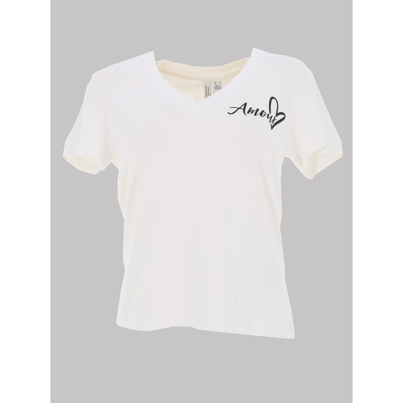 T-shirt col v othilde blanc femme - Vero Moda