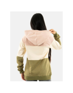 Sweat à capuche colorblock maddie vert rose femme - Only